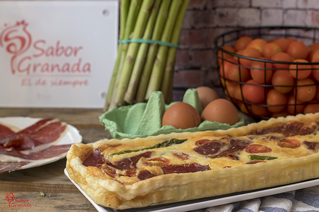 Receta para hacer la quiche de jamón ibérico de bellota - Sabor Granada