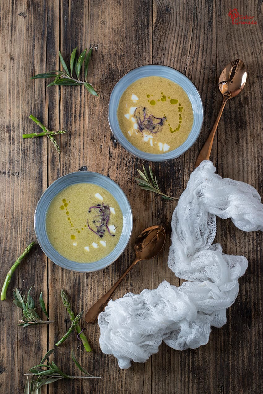 Crema de espárragos verdes - Sabor Granada Crema de espárragos verdes - Sabor Granada