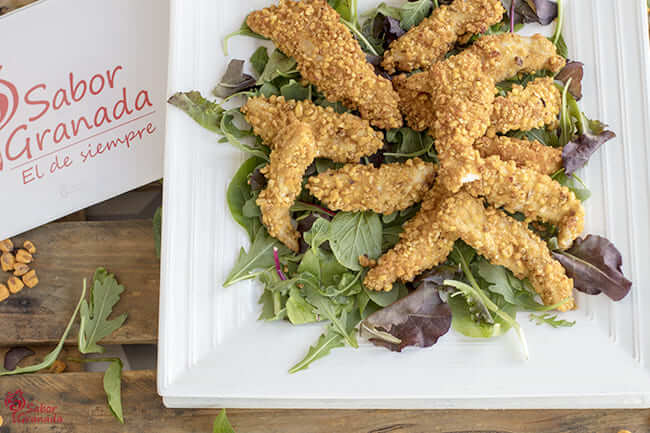 Cómo hacer Fingers de pollo con maíz tostado - Sabor Granada Cómo hacer Fingers de pollo con maíz tostado - Sabor Granada