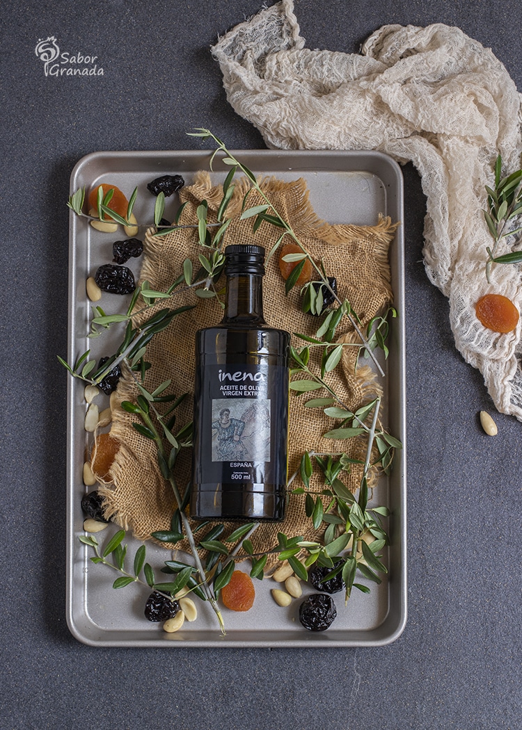 AOVE Inena para la elaboración de las berenjenas rellenas de carne de cordero y frutos secos - Sabor Granada AOVE Inena para la elaboración de las berenjenas rellenas de carne de cordero y frutos secos - Sabor Granada