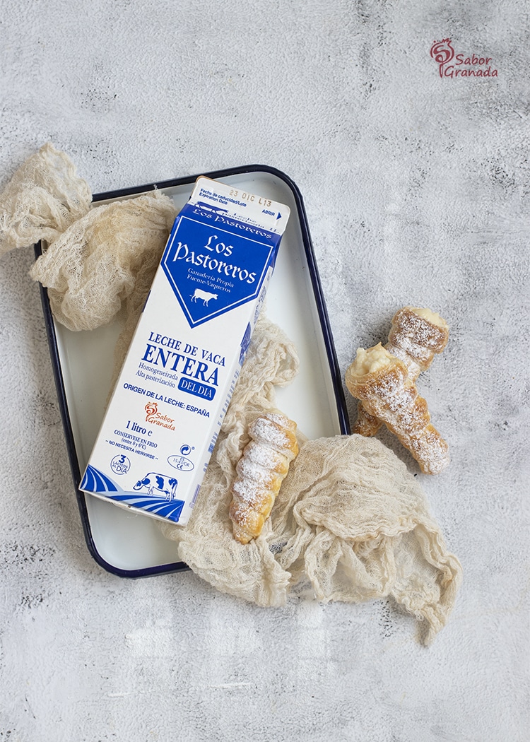 Leche Los Pastoreros para canutillos rellenos de crema pastelera - Sabor Granada Leche Los Pastoreros para canutillos rellenos de crema pastelera - Sabor Granada
