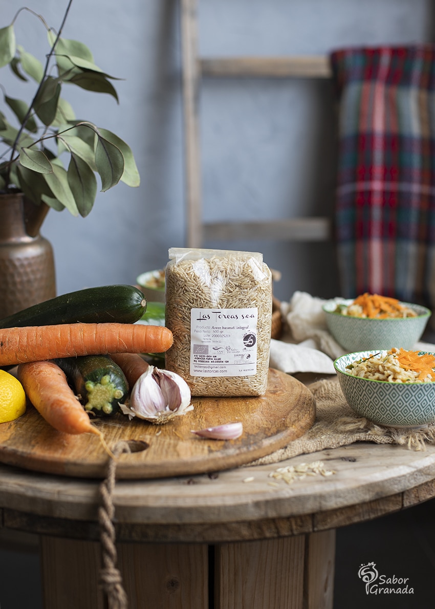 Arroz basmati integral de Las Torcas para hacer ensalada de arroz integral con verduras - Sabor Granada Arroz basmati integral de Las Torcas para hacer ensalada de arroz integral con verduras - Sabor Granada