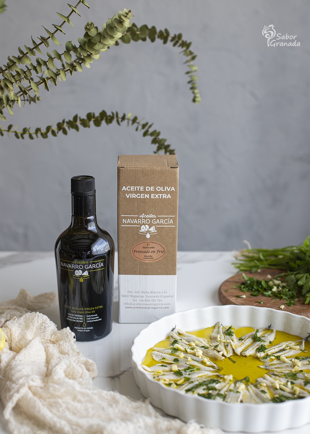 AOVE Navarro García para hacer unos boquerones en vinagre - Sabor Granada AOVE Navarro García para hacer unos boquerones en vinagre - Sabor Granada