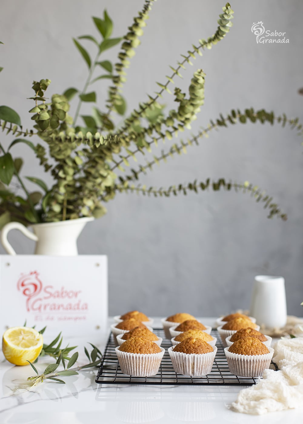 Magdalenas de AOVE y limón - Sabor Granada Magdalenas de AOVE y limón - Sabor Granada