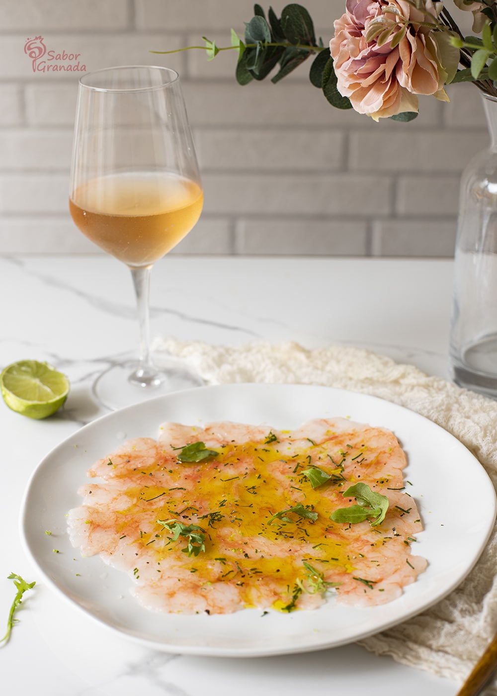 Carpaccio de quisquilla de Motril - Sabor Granada Carpaccio de quisquilla de Motril - Sabor Granada